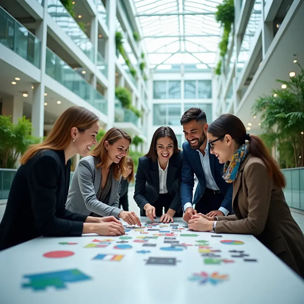 Mitarbeiter, der an einem Laptop arbeitet und Unternehmensdaten analysiert.