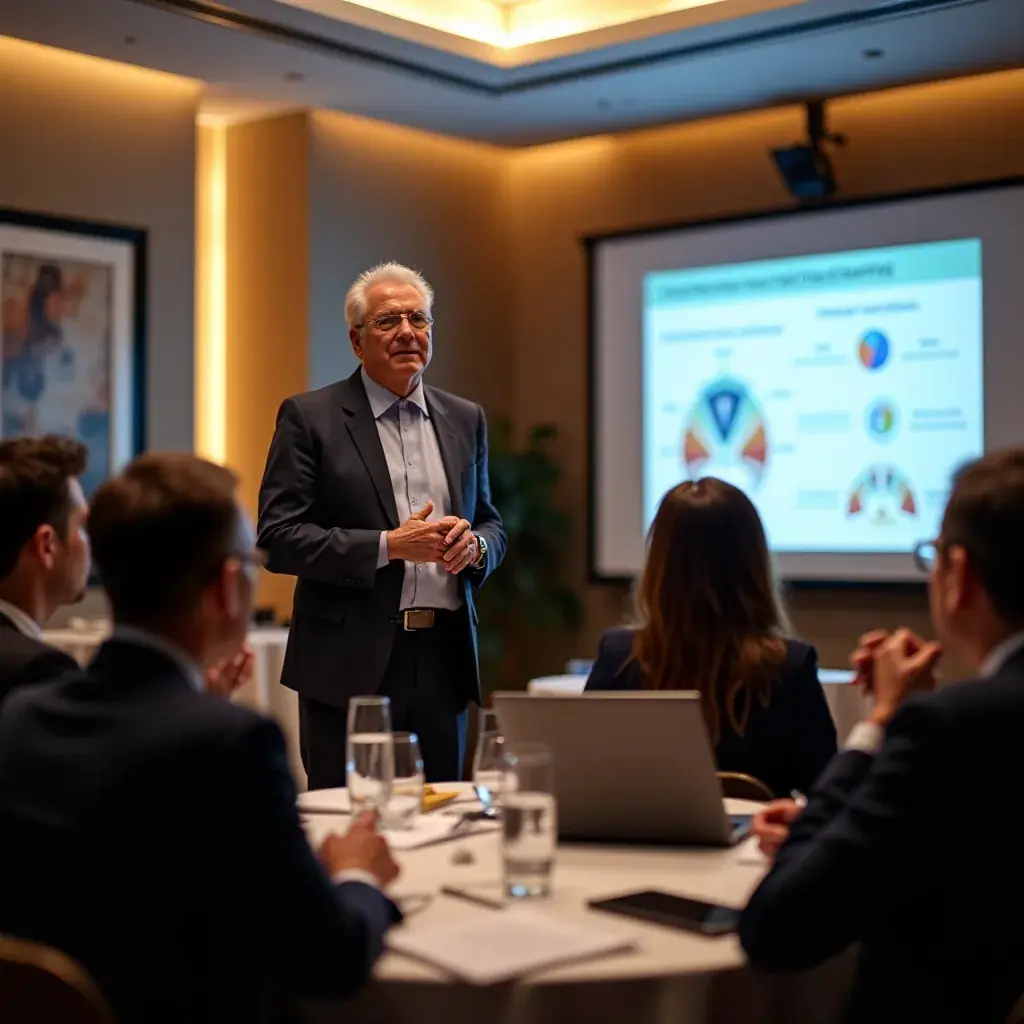 Tafel mit Notizen und Ideen zur Verbesserung der Unternehmensorganisation.