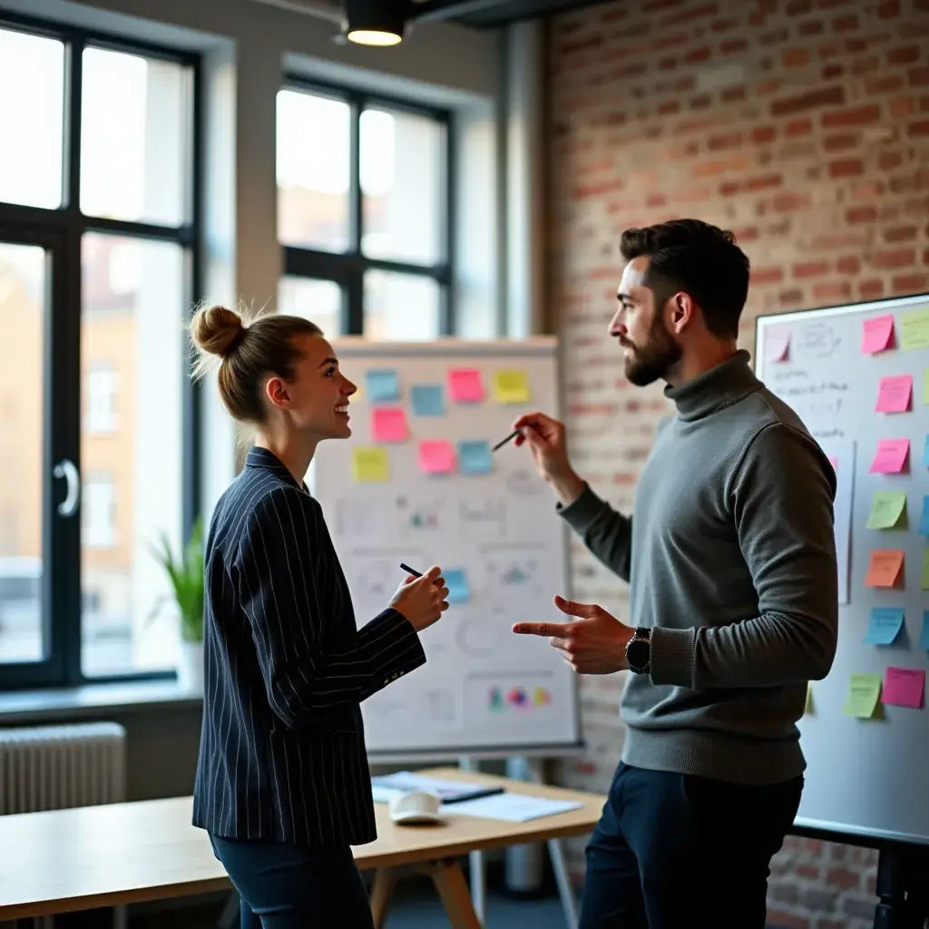 Berater, der eine Schulung für Führungskräfte zu Organisationsstrukturen durchführt.